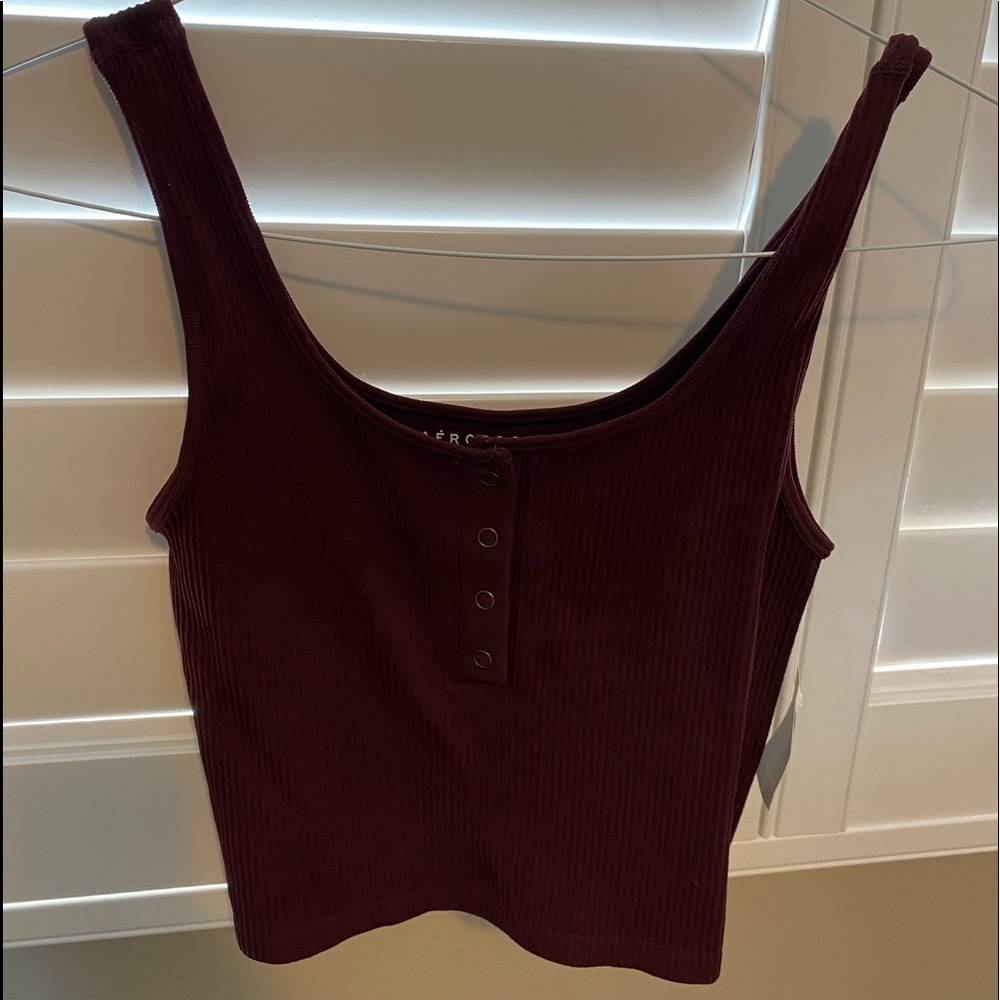 Burgendy tank crop top AEROPOSTALE NEW WITH TAGS